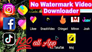 all app without Watermark video downloads | sharechat videos without watermark #videodownload screenshot 4