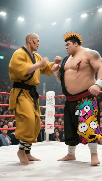 Shaolin Master vs Manga Sumo – Clash of Legends! ⚔️ #shaolin #kungfu #wushufight #MoreThanShaolin