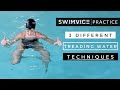 How to practice three different treading water techniques in a shallow pool