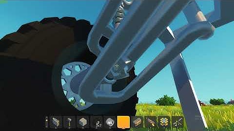 Scrap Mechanic powered double wishbone suspension with WORKING differential