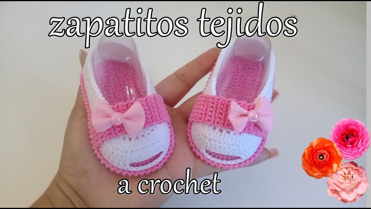 zapatitos para bebe a crochet - modelo Alejandra - tejido - crochet -  YouTube
