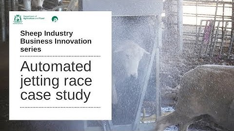 SIBI, Automated jetting race case study | Department of Agriculture and Food WA