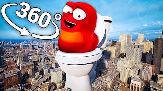 Red Larva oi oi oi  City in 360° Video | VR / 8K | ( Red Larva oi oi oi meme )