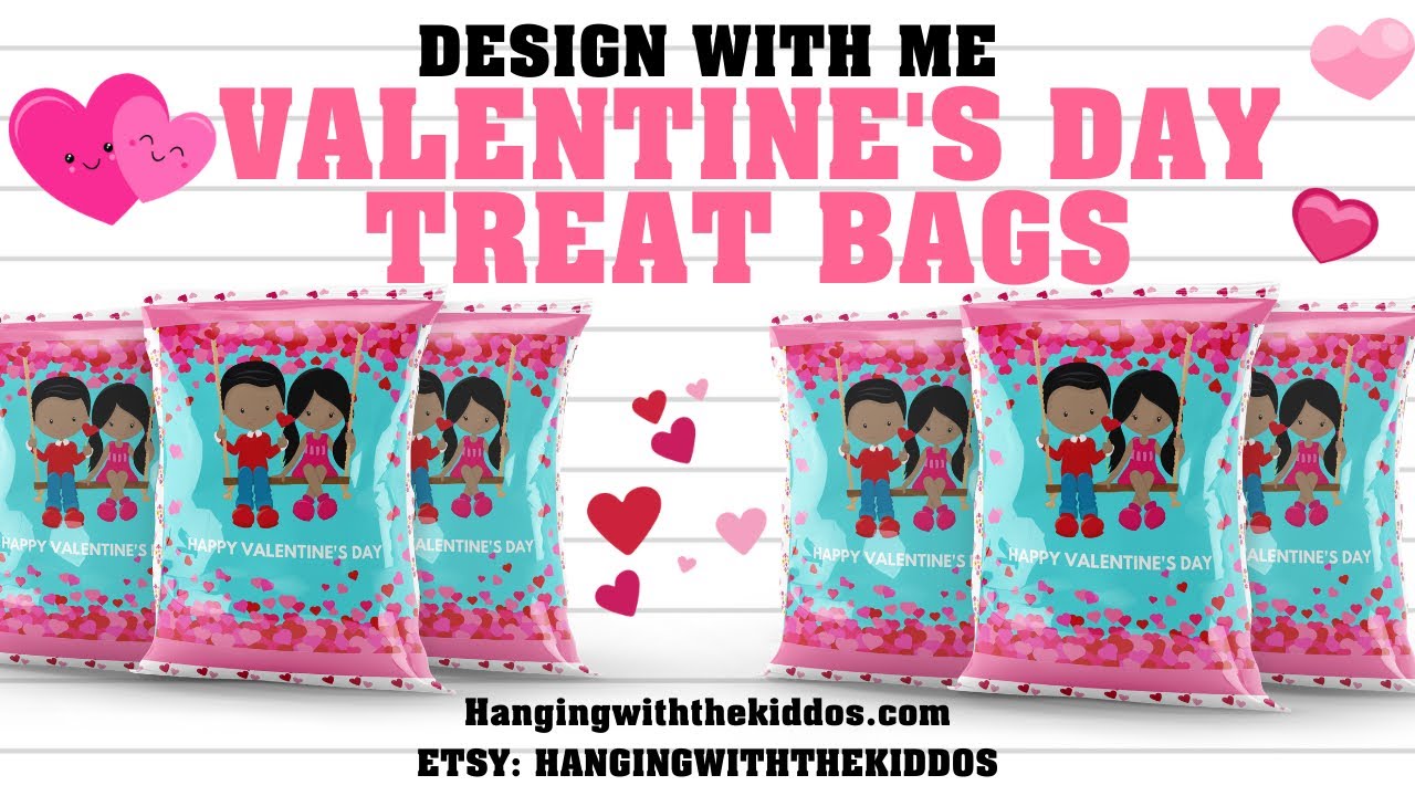 Custom Treat Bags Perfect for DIY Valentine Box| Design with me Chip
