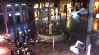 Naked Spanish men in a fountain