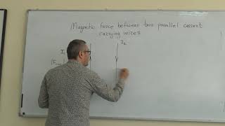 prac exam  Magnetic Force between Two Parallel Wires