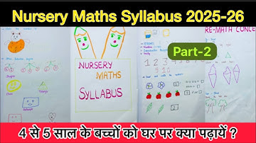 Nursery Maths Syllabus 2025-26| Nursery ClassSyllabus|Nursery class teaching