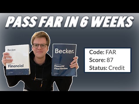 How to Pass the FAR CPA Exam in 6 Weeks with Becker- 2021 *First Try*