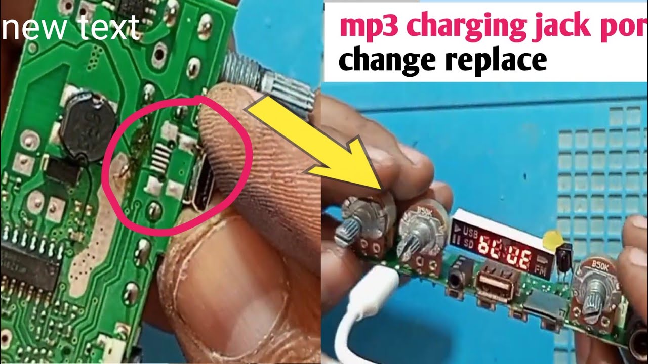 Mp3 charging jack port problem solution MP3 broken charging Jack