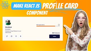 How to Create Profile Card components in React js | tailwincss
