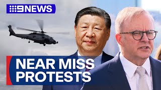 Diplomatic protests urged after Beijing denies helicopter near miss | 9 News Australia