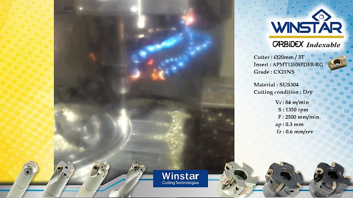 WINSTAR CARBIDEX Indexable Tools - BAP3 Shoulder Milling - APMT1135PDER-RG CX21NS (SUS304)