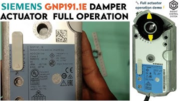 Siemens GNP191.1E Damper Actuator FULL Operation! 🌍 Wiring, Setup & Real Demo 😲