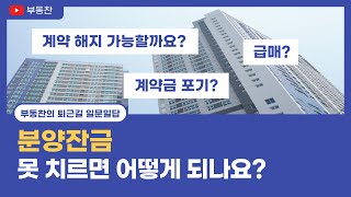 😭 부동산 분양 잔금 못 치르면 어떤일이 벌어질까? (전매? 분양계약 해지? 압류? 인생폭망?)