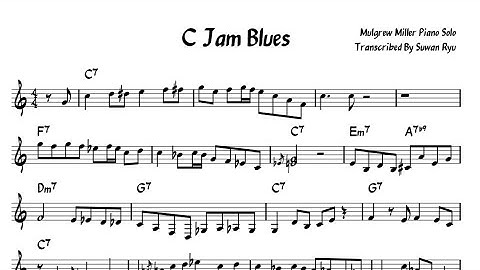 Thumbnail of Mulgrew Miller - C Jam Blues Transcription