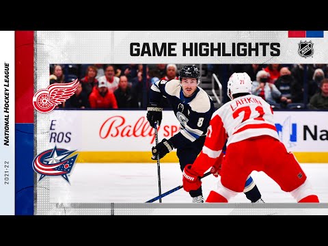 Red Wings @ Blue Jackets 11/15/21 | NHL Highlights