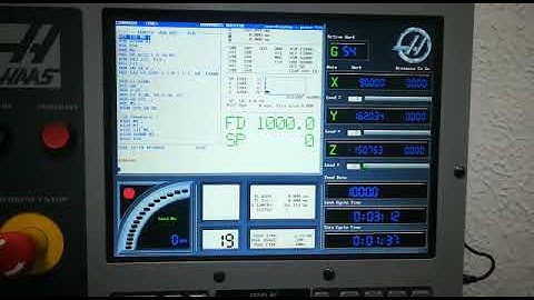 Haas CNC Controller running through G Code