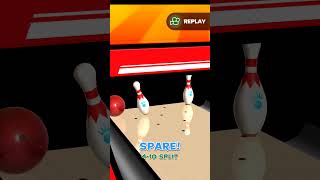 strike ten pin bowling: 4-10 split spare