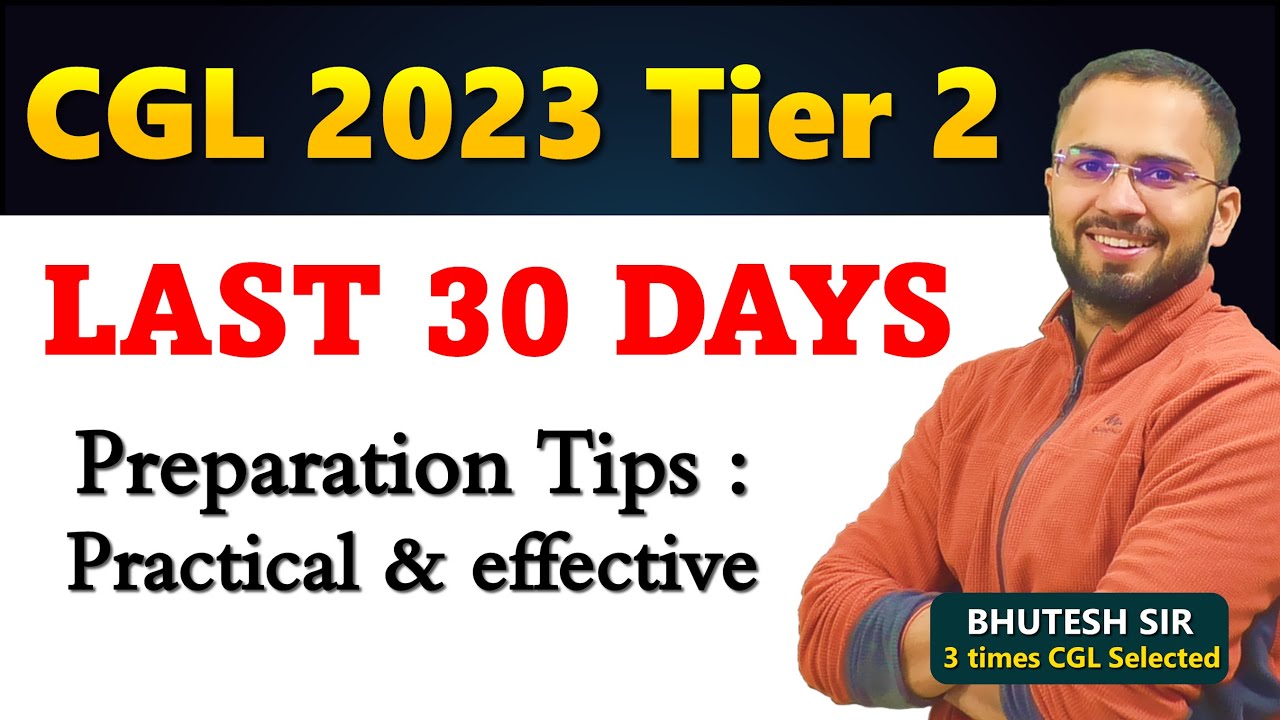 Last 30 days preparation tips for SSC CGL 2023 Tier 2 mains exam - YouTube