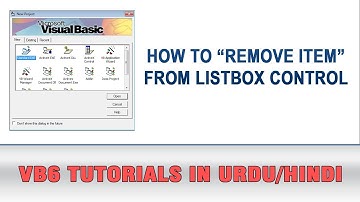 VB6 Tutorial In Urdu - ListBox Control (How to remove item)