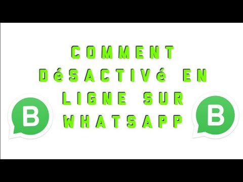 comment désactiver en ligne sur whatsapp ( vidéo en wolof)