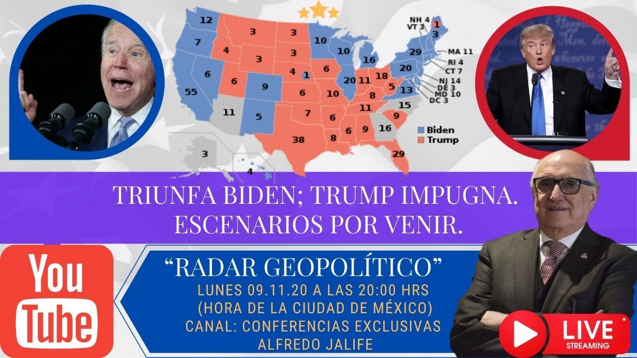 Triunfa Biden; Trump impugna. Escenarios por venir. Radar Geopolítico En Vivo. Alfredo Jalife-Rahme
