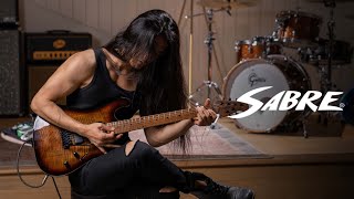 Sabre Electric Guitar-Cobra Burst-No Style
