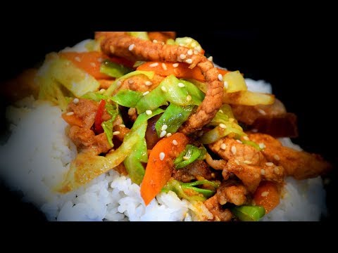 Chinese Spicy Pork & Greens (Chinese Style Recipe)