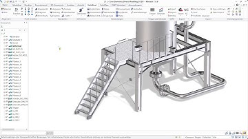 Creating industrial stairs and handrails with SolidSteel for Creo Elements/Direct Modeling - part 3