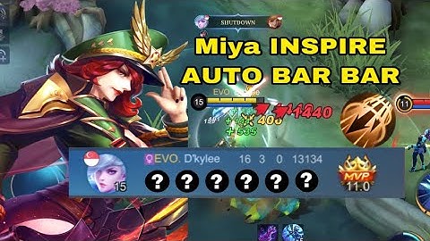 BUILD MIYA MIYA TIKTOK INSPIRE | auto solo kill & MVP | by dkylee