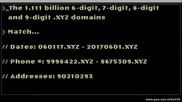 1.111B Class .XYZ Domains: Buy for 99¢/yr as Vanity Identifiers