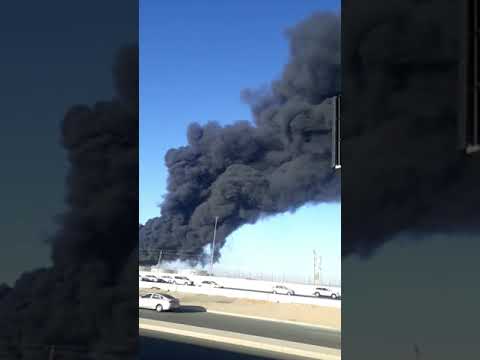 حريق في جدة نارررررر احترق البترول
