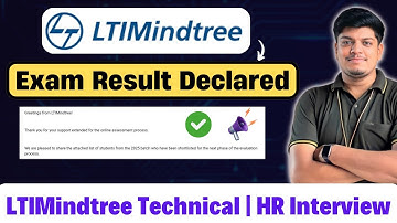 🔥LTIMindtree Breaking News | Exam Result Declared | LTIMindtree Technical, HR Interview Questions