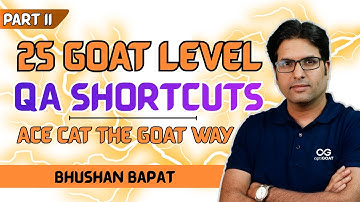 25 GOAT Level QA Shortcuts | Part II | #cat2025 #catpreparation