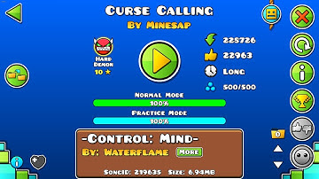(60Hz) Curse Calling by Minesap 100% (Hard Demon) | Geometry Dash