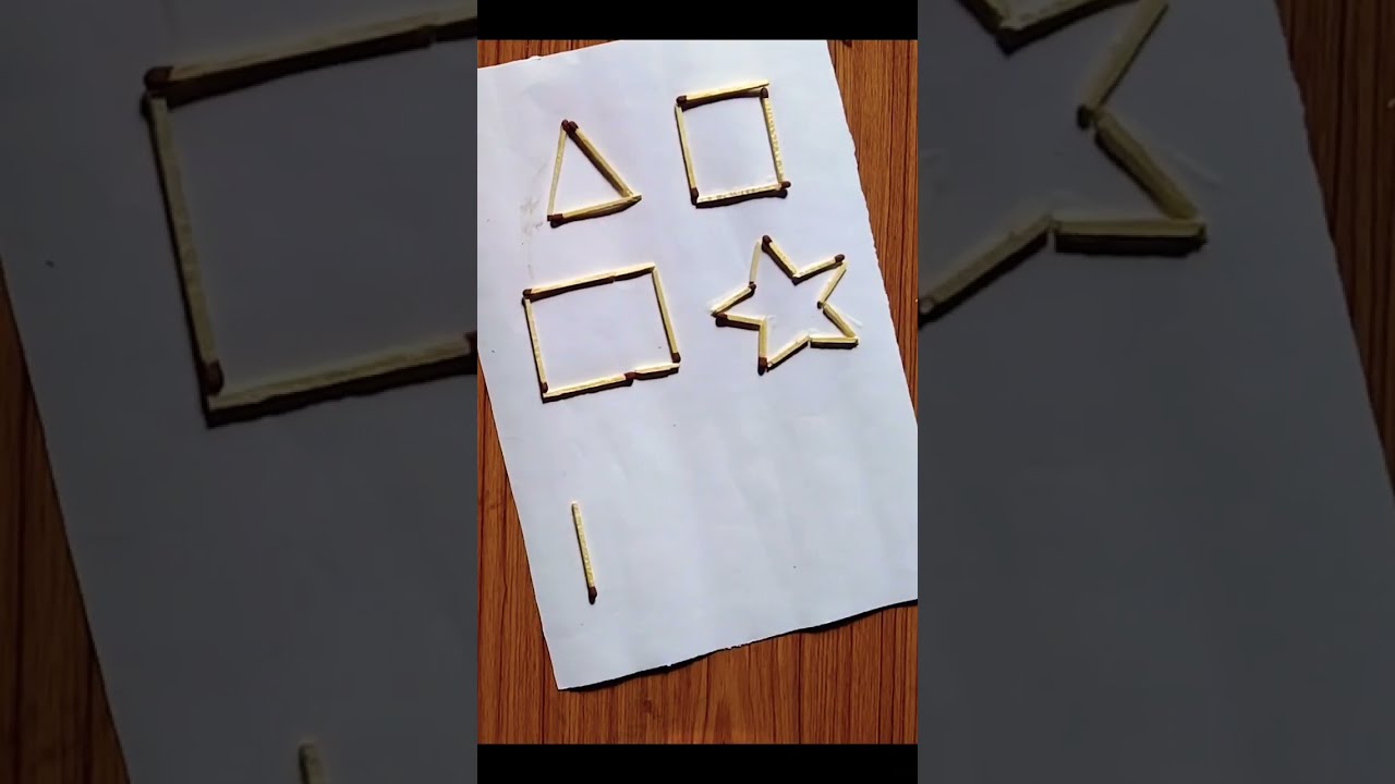 Shapes Craft With Matchsticks Nancycreativevideos Youtubepartner Diy Shorts 