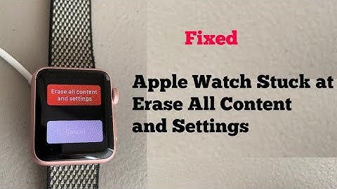 How to erase content on apple watch