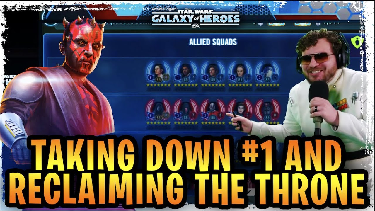galaxy of heroes  New 2022  Taking Down the #1 Player in SWGoH and Reclaiming the Throne - Insane Maul vs Starkiller Beatdown!
