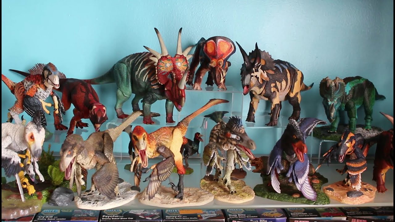 My current Beasts of the Mesozoic action figure Display- Raptors and ...