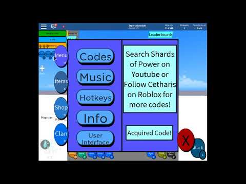 Roblox Codes From Shards Of Power Youtube - cetharis roblox
