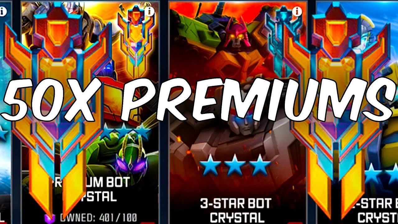 50x PREMIUM BOT CRYSTALS & MORE! - Transformers: Forged To Fight