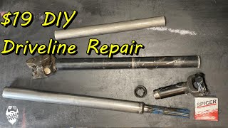 DIY Driveline Repair, Fixing a bent Driveshaft for $19 on my Jeep Wrangler TJ