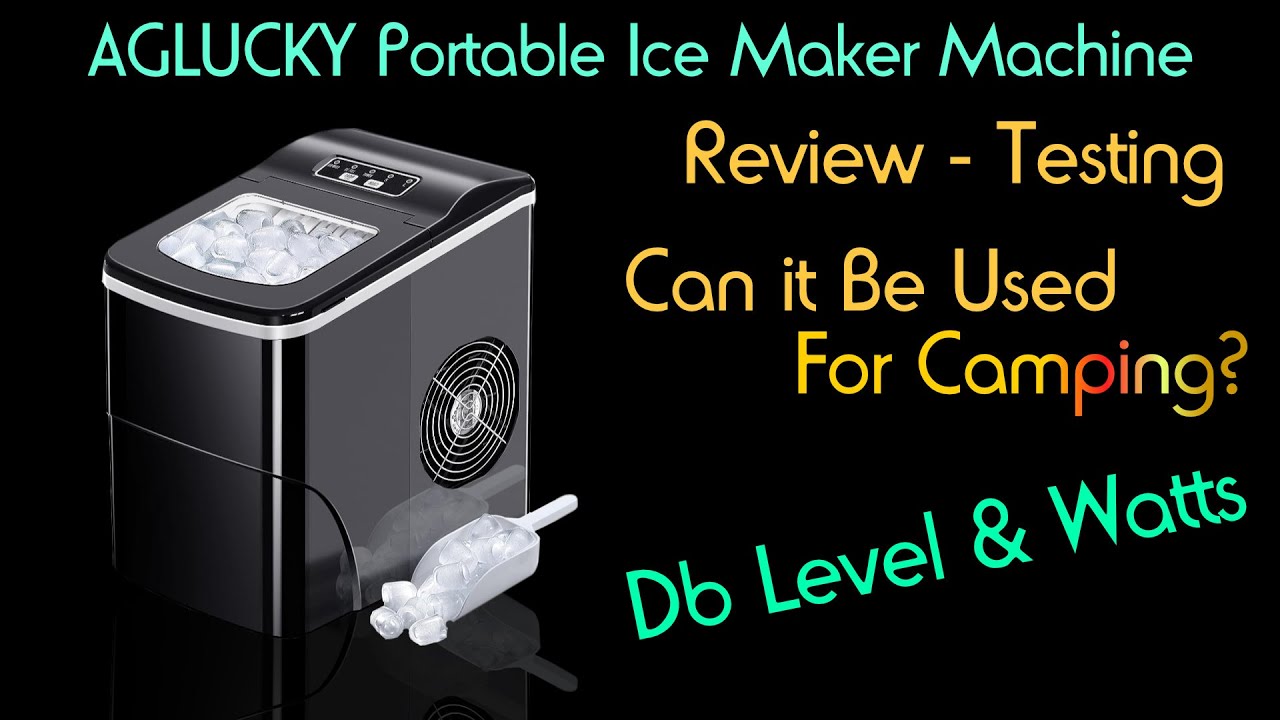 AGLUCKY Countertop Ice Maker - Portable, 26Lbs/24H, 9 Ice Cubes in 8 Mins