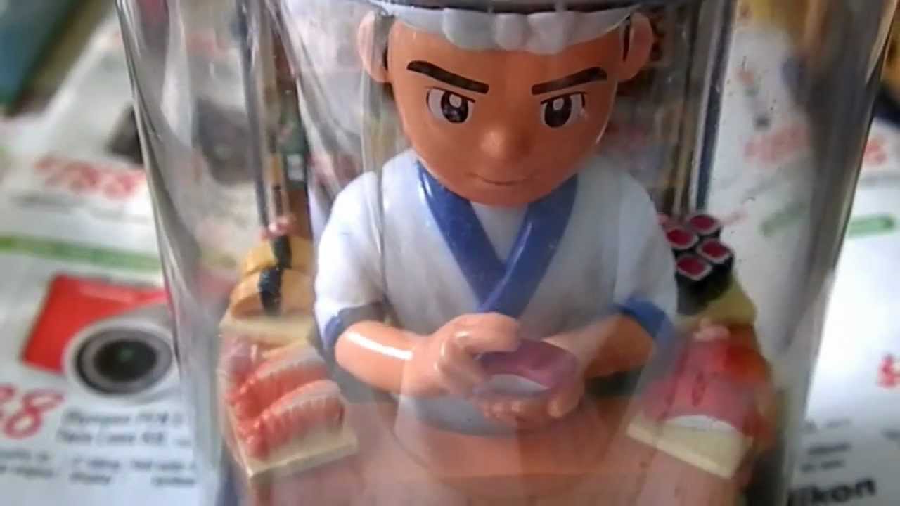 Solar figurine japanese sushi chef