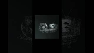 Spectator Fish – White ink on black paper, drawn with both hands