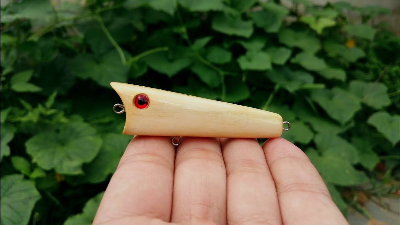 ทำเหยื่อปลอมผิวน้ำ เหยื่อป๊อปเปอร์ - Making Top water Lure - Popper 65F