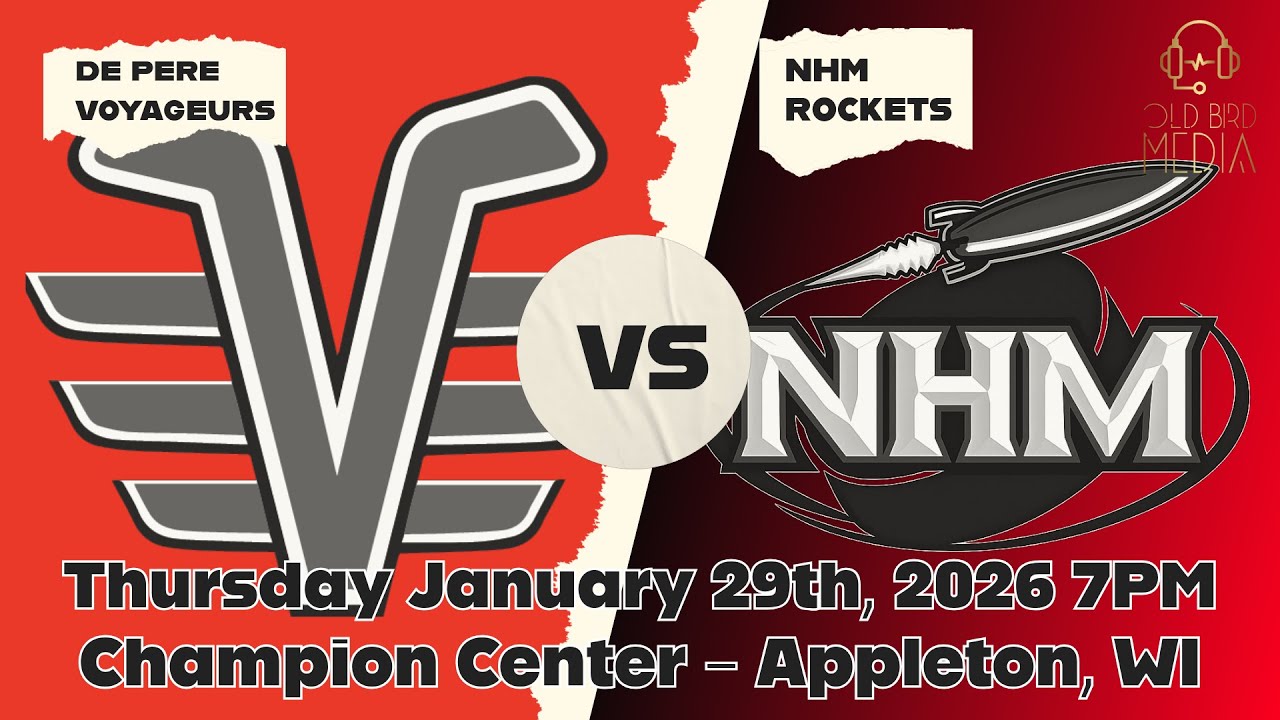 De Pere Voyageurs vs NHM Rockets 1-29-2026 - YouTube