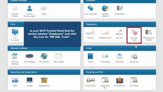 Using MSSQL Tools via WCP Control Panel with Hostek.com