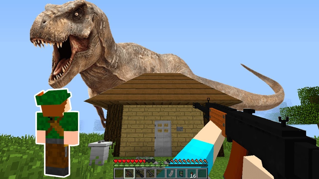 DINOSSAURO GIGANTE DESTRUIU A CASA DO MEU AMIGO NO MINECRAFT ! 