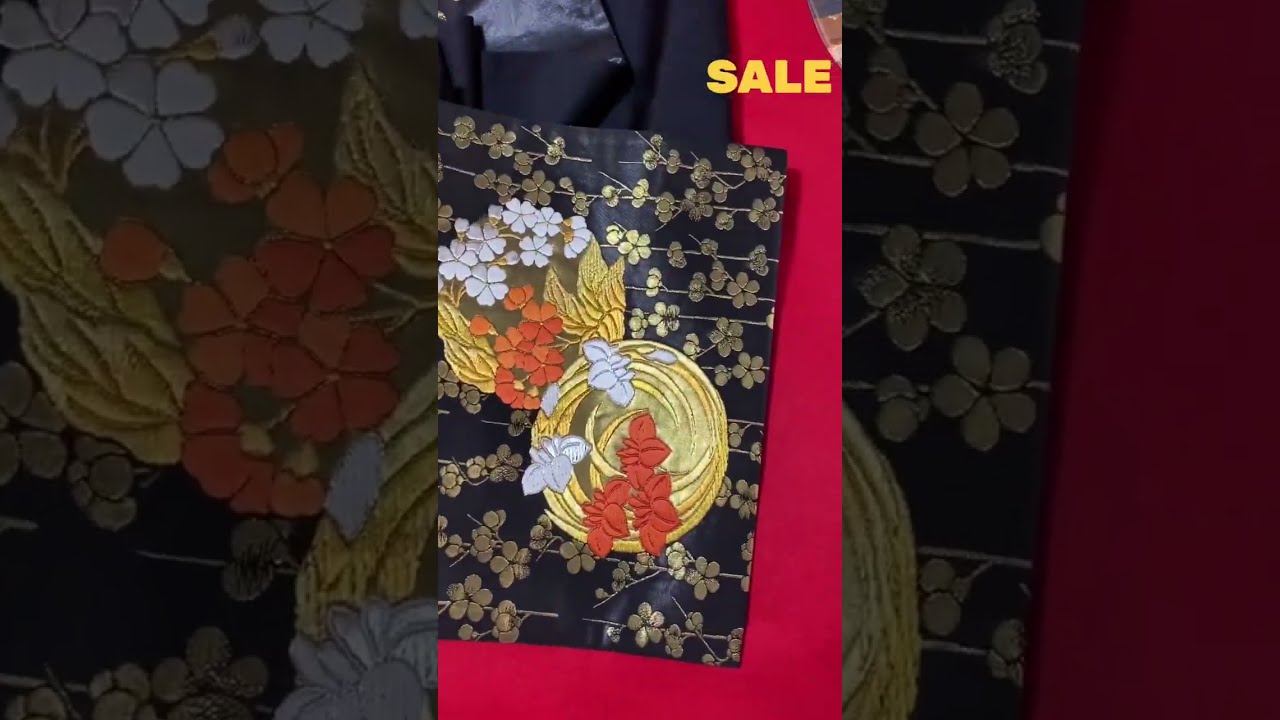 袋帯】高級・六通帯・引箔・花丸紋〜出品情報 - YouTube